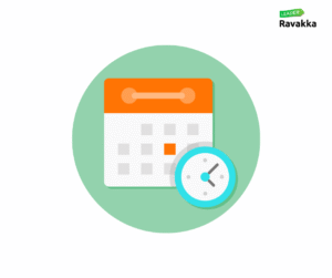 kuva kalenterista ja kellosta